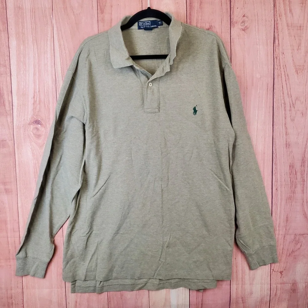 Polo Ralph Lauren Long Sleeve Polo Shirt Mens Sz XLT Rugby Big & Tall Pullover